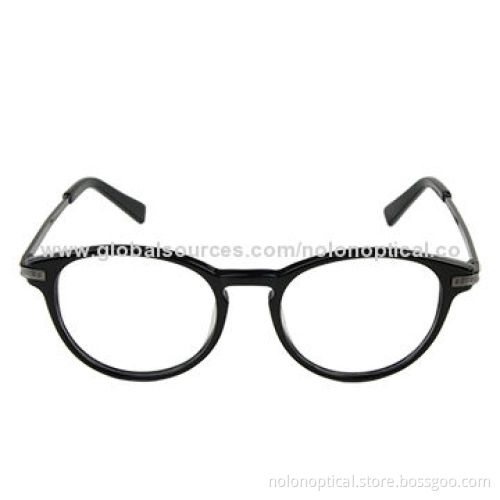 Anglo Optical BLK Round Eyeglasses Frame, Customized Logo